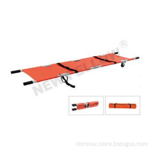 Orange Double - folded Wheeled Pole Emergency Folding Stret